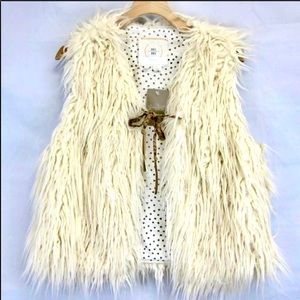 Anthro $168 Hei-Hei Faux Fur Vest Small Medium